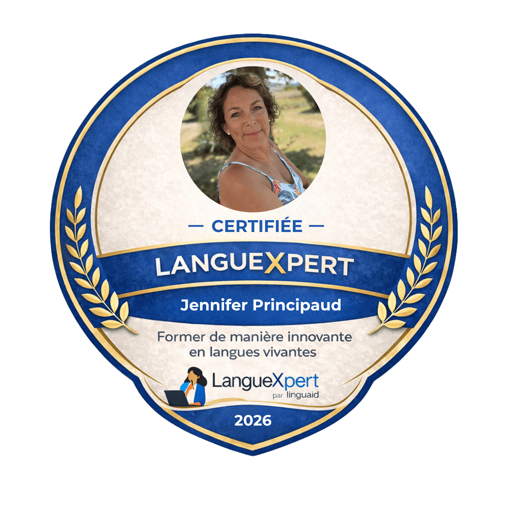 Formateurs certifiés LangueXpert badge jennifer principaud (1)